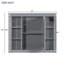 Armoire de rangement murale pour salle de bain - 35 po x 28 po, design moderne, spacieux et fonctionnel, gris-973946587