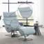 Chaise d'appoint Janella avec pivot et repose-pieds