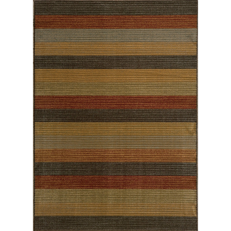 Striped Indoor Rug, Rectangle 7'10" x 9'10"