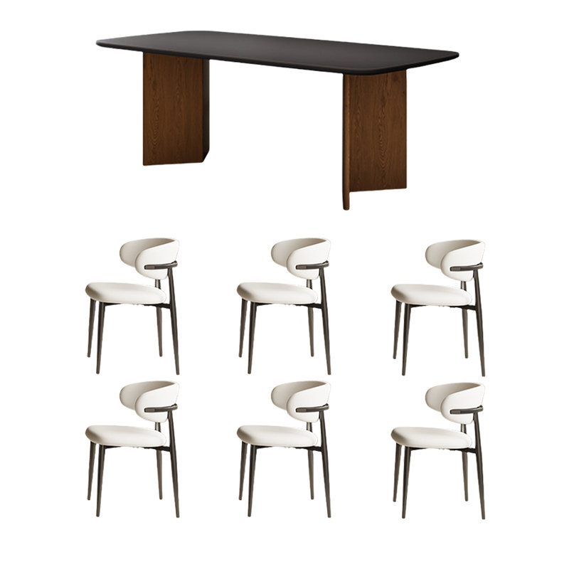 Ensemble de table de salle à manger avec chaises, H 29,52 po x L 62,99 po x l 31,49 po