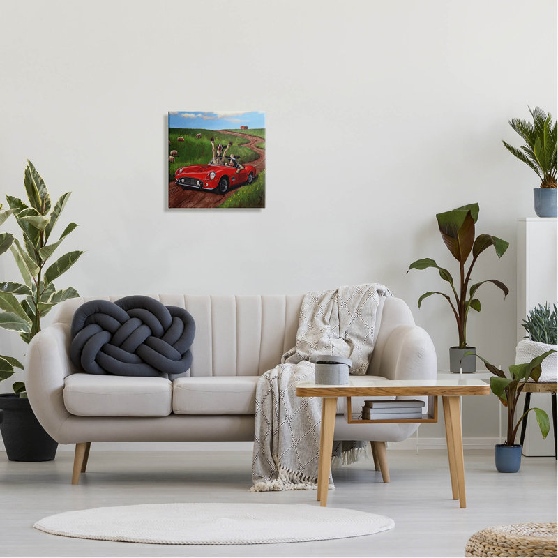 Art sur toile, "Road trip", H 17 po x l 17 po x P 1,5 po