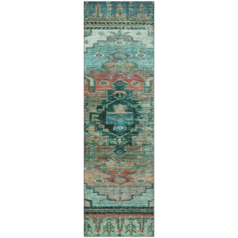 Premium Machine Washable Verlin AMF1776 Tribal Rug, Runner 2'3" x 7'6"
