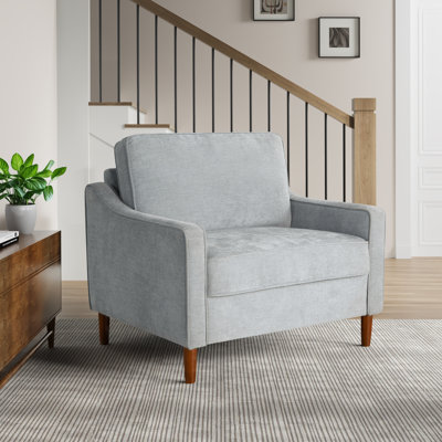Sarah 39" Upholstered Square Arm Club Chair