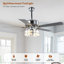 Ventilateur de plafond 52 po à 3 lumières chromées