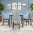 5 Piece Dining Table Set For 4, Rectangle Faux Marble Dinette Set With 4 Upholstered Chairs For Kitchen, Breakfast Nook, Small Space-2070535237-2070535239
