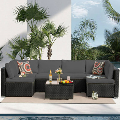 7 Pieces Outdoor Patio Furniture Set