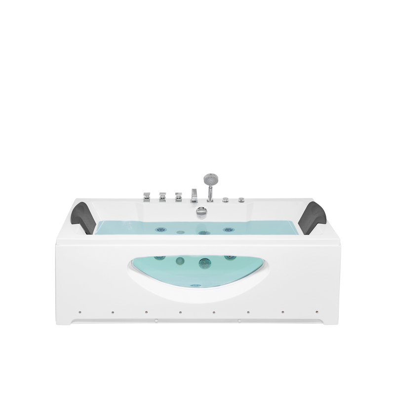 Beier x 80mm Acrylic Bathtub with Tap, White, 58cm H x 80cm W x 180cm L