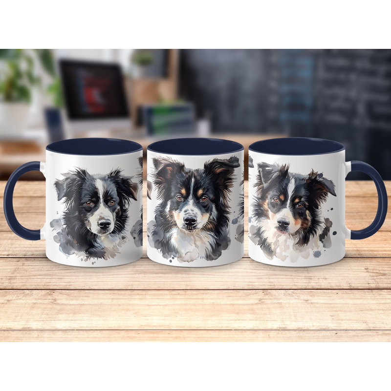 Ceramic Coffee Mug, 4, Navy