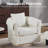 Chenille Swivel Accent Chair with Ottoman-1778469386