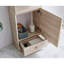 Petit meuble-lavabo simple autoportant 16 po avec plateau en céramique 16 po