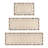 Elegant Nylon-Look Kitchen Mat Runner (Set of 3)-8319880