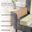Fauteuil d'appoint rembourré à accoudoirs roulés Luelle-217720204
