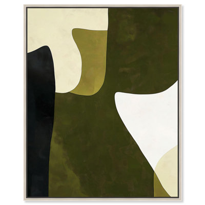 Olive Interplay III Living Room Art Canvas Print by Art Remedy