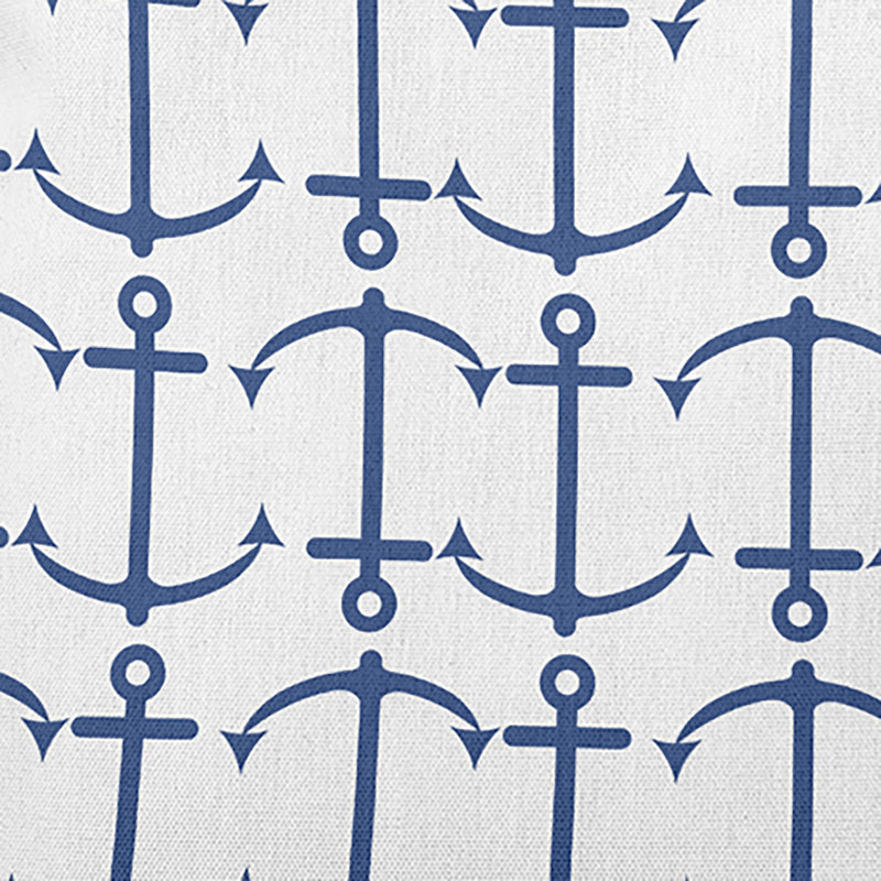 Abstract Outdoor Reversible Throw Pillow, Navy, 14" x 20"