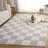 Natura 288 Flatweave Wool/Cotton Checkered Rug in Light Blue/Ivory-108596713