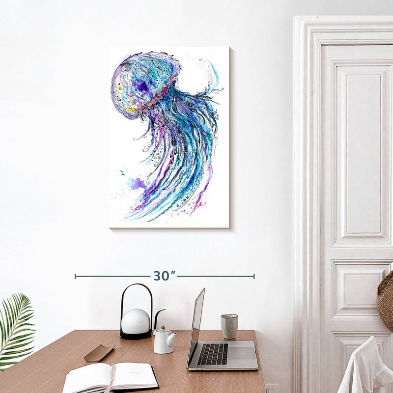 Brampt Vibrant Jellyfish, H 30 po x l 20 po
