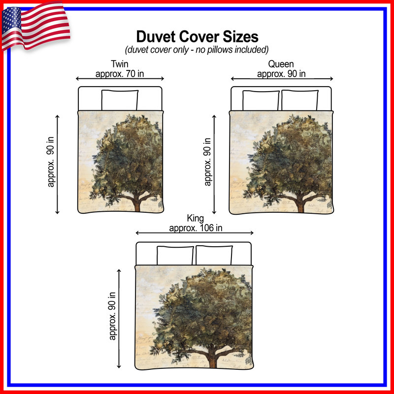Tree With Roots Duvet Covers, Lit simple
