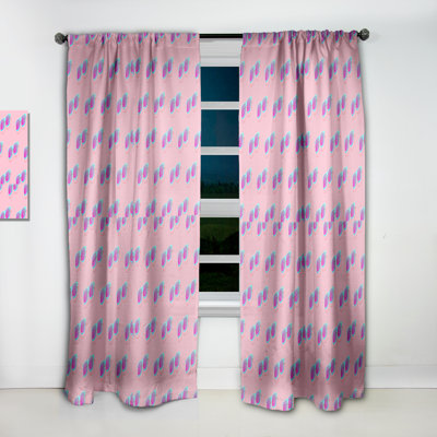 Summer Butterfly and Colourful Leaves - Abstract Blackout Curtain Single Panel