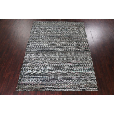 Handmade Abstract Jute/ Wool Area Rug