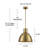 1-Light Dimmable Metal Dome Pendant