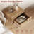 15.6"W Nightstand Set of 2, Rattan Drawer & Solid Wood Legs for Bedroom or Living Room-626892846