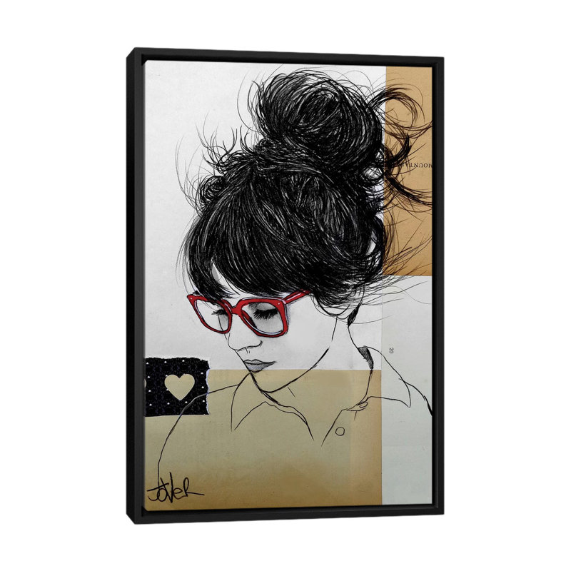 «Parfois, vous volez», impression sur toile tendue, H 26 po x l 18 po x P 1,5 po, Toile encadrée noire, Pas de tapis