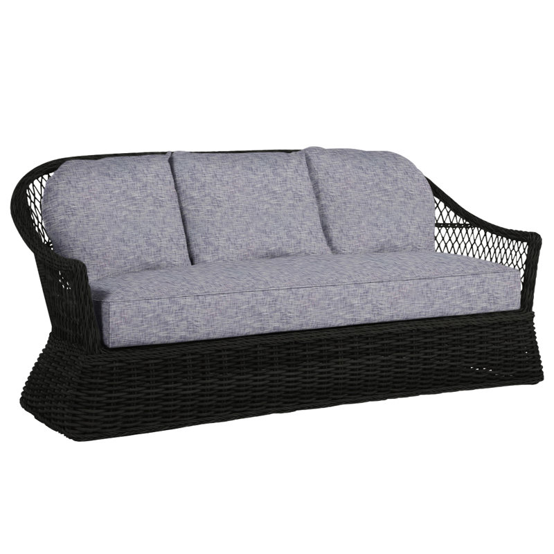 Soho Woven Sofa - Onyx, Rollo Silver, Black, No Welt