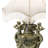 29" High Fabric & Fringe Twin Cherub Table Lamp