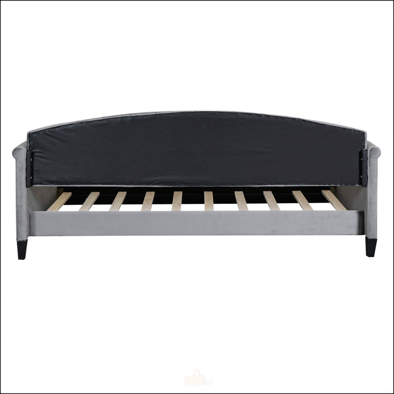 Modern Luxury Tufted Button Daybed, Gray, Twin