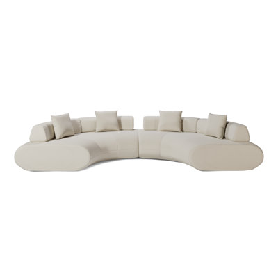 Dannita Modular Sofa 11 In Vainilla Bouclet