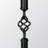 Bell Coat Rack with 8 Hooks in Black Metal With Transitional Style, 73.79" H X 20.87" W X 20.87" D