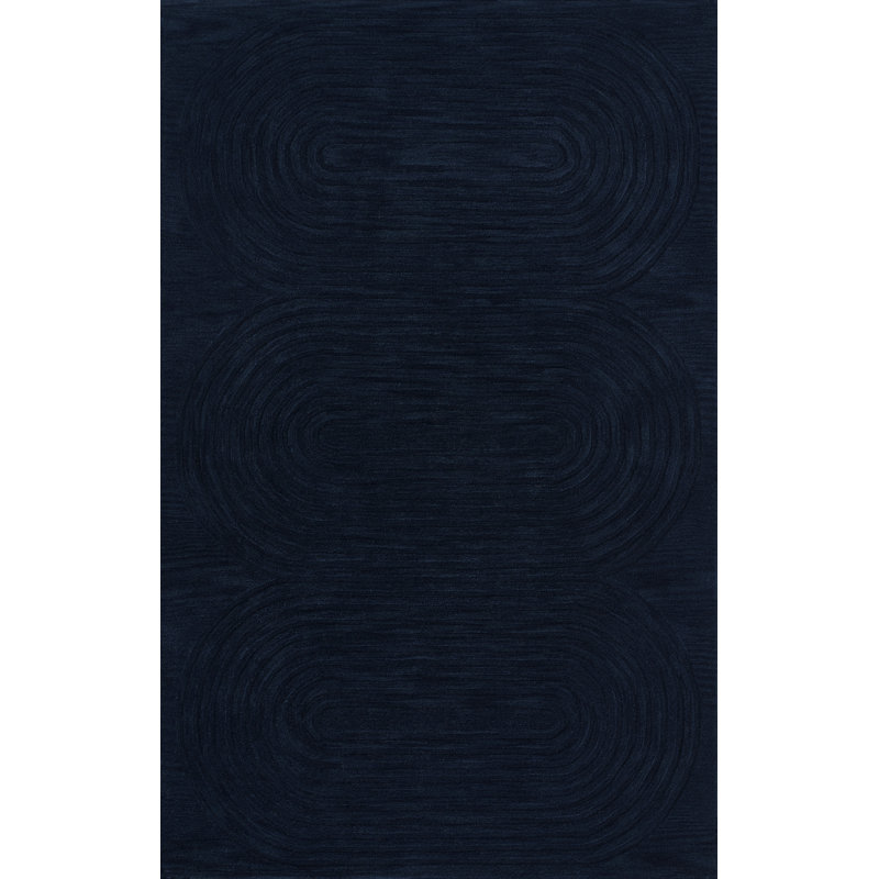 Tillie Hand Tufted Wool Geometric Indoor Rug, Rectangle 5' x 8'