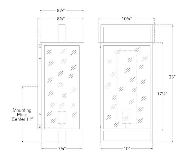 Ian K. Fowler Halle Large Wall Lantern, 23" H x 10.75" W x 9" D