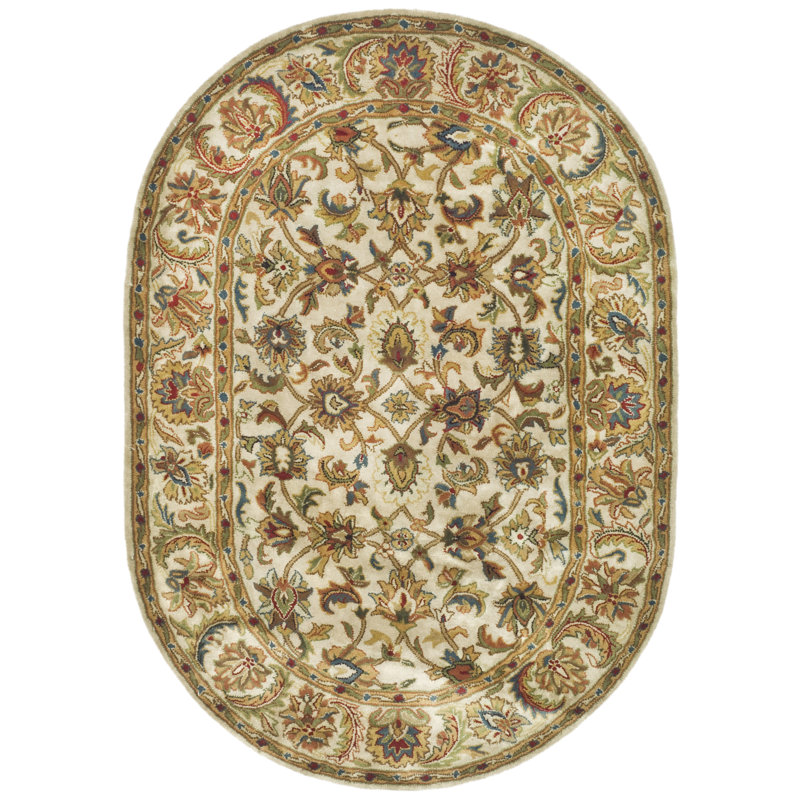 Carnasheeran Hand Tufted Wool Oriental Rug, Oval 4'6" x 6'6" 