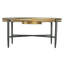 Mayer 40'' Clock Table With Tempered Glass Top And Moving Gears In Aged Gold And Black
