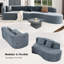 Canapé modulaire Boneless de 132 po au design incurvé, canapé modulaire en chenille 2 pièces avec 4 coussins, éponge moelleuse et coussin à ressorts, grand canapé modulaire en éponge pour le salon-1559310062