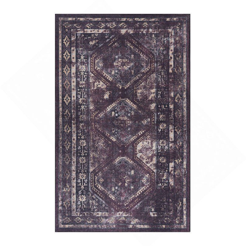 Area Rug, Washable Rug, Low-Pile, Non-Slip, Non-Shedding, Foldable, Kid & Pet Friendly - Area Rugs For Living Room, Bedroom, Kitchen