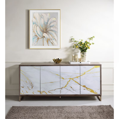 Console en marbre blanc