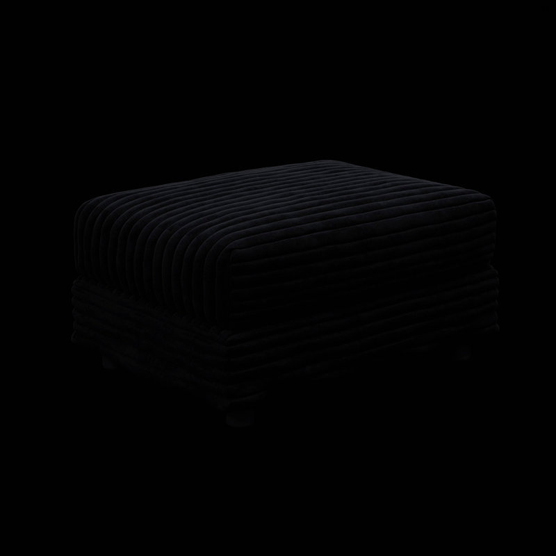 Repose-pieds simple pour salons, appartements, bureaux, Black
