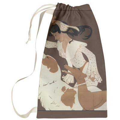 Sac à linge rétro pour chien, affiche