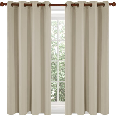 Thermal Insulated Room Darkening Grommet Curtain Panels (Set of 4)