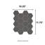 Carreau de mosaïque en porcelaine hexagone mat 3 "x 3" Sage-92523003