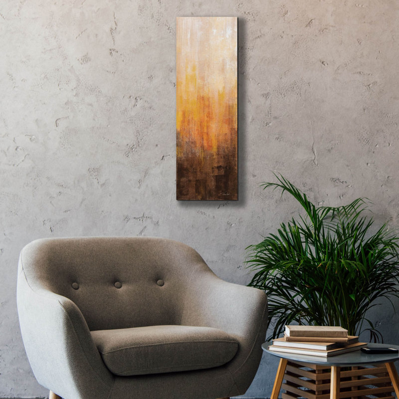 «Lava 1» par Silvia Vassileva, art mural sur toile, H 36 po x l 12 po x P 0,75 po