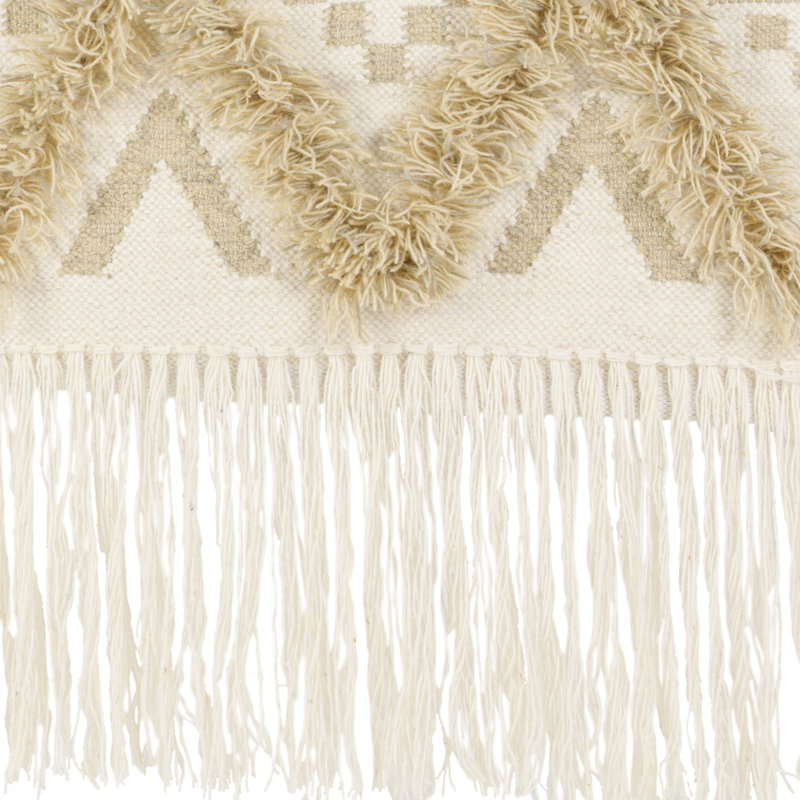 Tringle murale en laine Killingworth, Beige / gris moyen