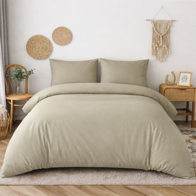 Microfiber Solid Colour Duvet Cover Set