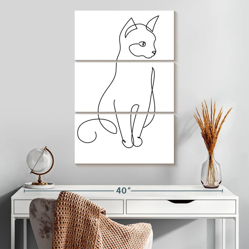 Brampt Minimalist Cat, 32" H x 20" W