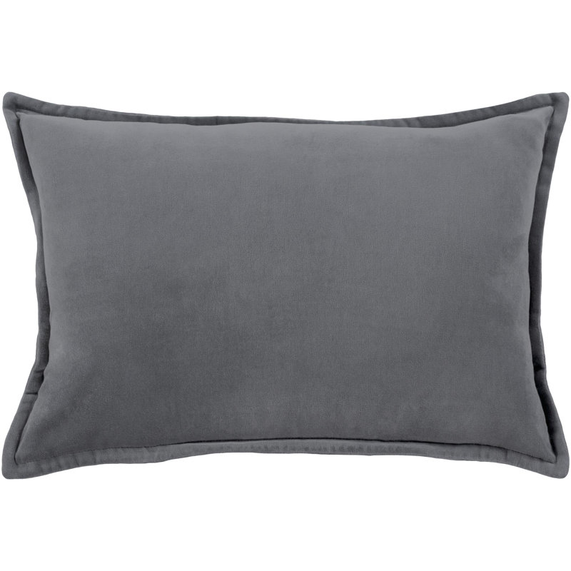 Housse et insert de coussin rectangulaire en coton Norwin, Polyester, 13"H x 19"W, Gris
