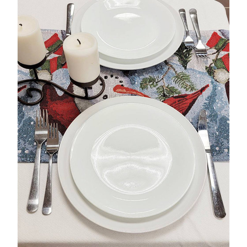 Chemin de table Joyful Snowmen Christmas F07M5-8E
