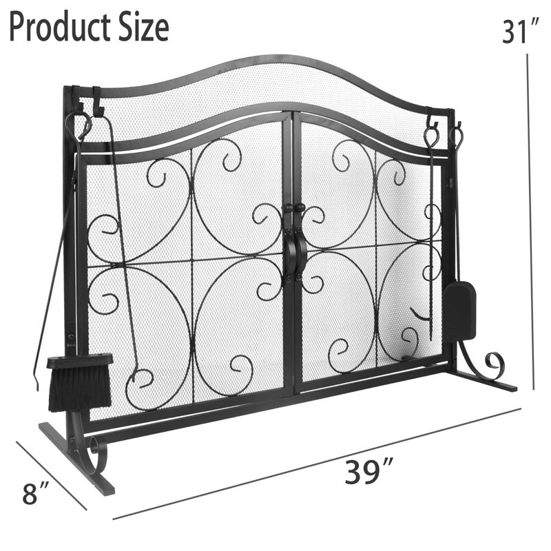 Dalonzo Steel Fireplace Screen