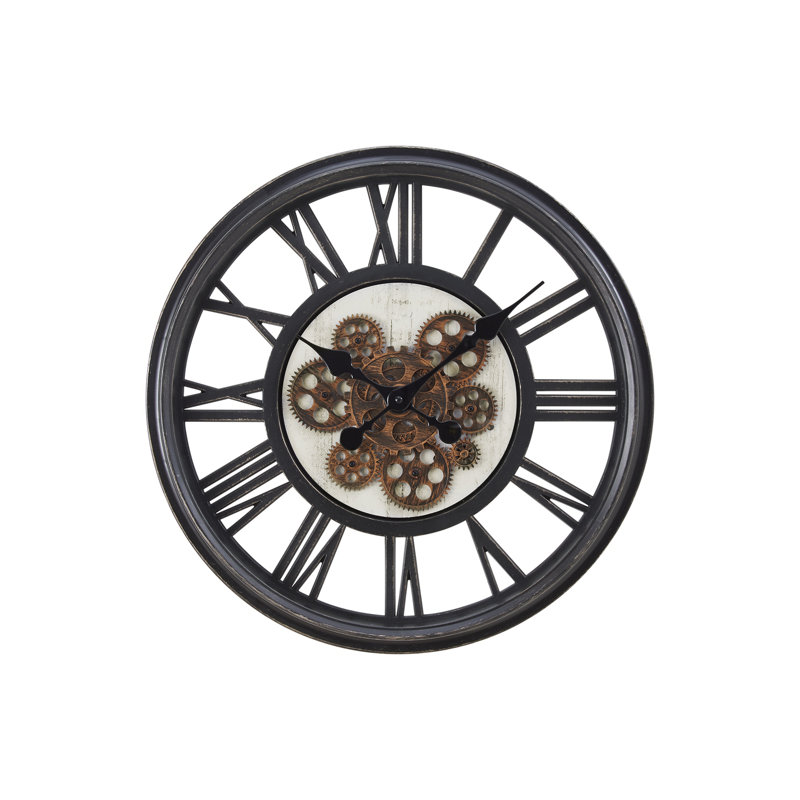 Rond, mécanisme d'engrenage, grande horloge murale